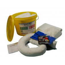 10 Litre Oil and Fuel Spill Kit in a Tub