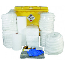 1100 Litre Oil and Fuel Spill Kit in Mobile Roll Top Bin